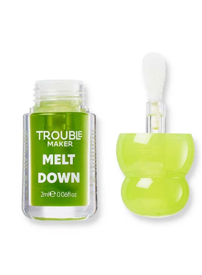 صانع المتاعب Melt Down Lip Oil Dizzy Busy Green
